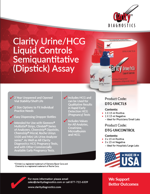 Clarity hCG Liquid Controls Slick 